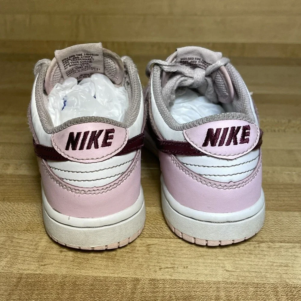 Nike Dunk Low Pink Foam Red White Valentines Gs Size 12c (CW1588-601)